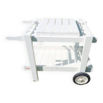 Desserte de jardin vintage en bois blanc Desserte de jardin vintage en bois blanc