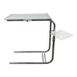 Desserte modulable l'adap - table en métal perforé et chrome Desserte modulable l'adap - table en métal perforé et chrome
