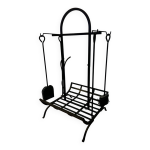 Desserte / serviteur chemin�e avec range b�ches