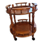 Desserte sur roulette vintage en bois massif Desserte sur roulette vintage en bois massif