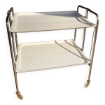 Desserte, table pliante blanche, annes 70