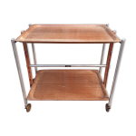 Desserte textable pliante roulante vintage