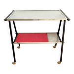 Desserte en verre et mtal, annes 1960