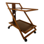Desserte vintage chariot en bois, 1960