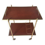 Desserte vintage mtal dor plateau style formica