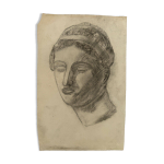 Dessin acadmique  l antique par berger dit lheureux biloul fusain xxe