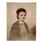 Dessin ancien au pastel sur papier portrait de femme Dessin ancien au pastel sur papier portrait de femme
