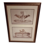 Dessins au crayon et aquarelle, xixème siècle Dessins au crayon et aquarelle, xixème siècle