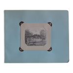 Dessin miniature au crayon circa 1910 campagne anglaise Dessin miniature au crayon circa 1910 campagne anglaise