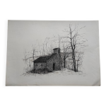 Dessin original stylo architecture orchimont 2  mtc   marie - thrse c.