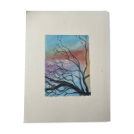 Dessin au pastel  l huile  frne