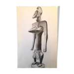 Dessin statuette africaine