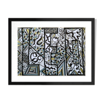 Dessin sur papier canson affiche tableau unique format a3 - leo