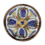 Dessous de bouteille / dessous de plat faïence en barbotine art nouveau fin xixe début xxe Dessous de bouteille / dessous de plat faïence en barbotine art nouveau fin xixe début xxe