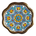 Dessous de plat artecer cuerda seca en cramique et or 18 carats