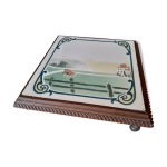 Dessous de plat en bois et céramique années 50 Dessous de plat en bois et céramique années 50