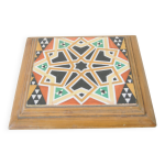 Dessous de plat carreau de faïence - mosaïque multicolore Dessous de plat carreau de faïence - mosaïque multicolore