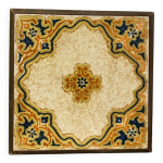Dessous de plat en cramique et bois