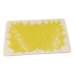 Dessous de plat en cramique dcor de feuilles verceram 60's