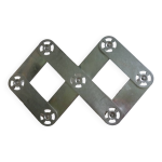 Dessous de plat extensible en inox des annes 50 - 60