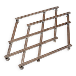 Dessous de plat extensible en mtal argent