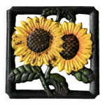 Dessous de plat en fonte dcor tournesols