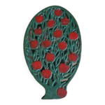Dessous de plat en fonte mtal patin pomme arbre