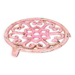 Dessous de plat en fonte rose