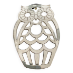 Dessous de plat hibou italy en mtal argent