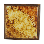 Dessous de plat oeil en teintes de beige - annes 60