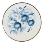 Dessous de plat rond en faence et mtal annes 30 ou 40