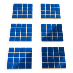 Dessous de verre - emaux de verre - mosaïque - fait - main - bleu - lot de 6 Dessous de verre - emaux de verre - mosaïque - fait - main - bleu - lot de 6