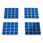 Dessous de verre - emaux de verre - mosaque - fait - main - bleu roi - lot de 4
