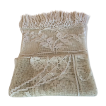 Dessus de lit ancien broderie anges