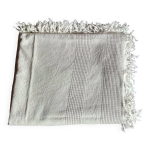 Dessus de lit en coton blanc tiss , lit 2 places