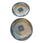 Deux assiettes anciennes 19me une plate une creuse de gien