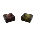 Deux cendriers vintages en verre