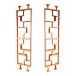 Deux claustras, cloisons de sparation, tagres volak en bois cintr