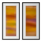 Deux dessin au pastel 'diptyque sentier des ocres' by atelier clophe