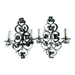Deux grandes appliques en fer forgé Deux grandes appliques en fer forgé