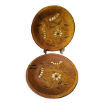 Deux grandes assiettes plates la roue vallauris Deux grandes assiettes plates la roue vallauris