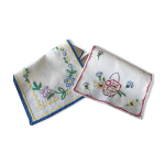 Deux napperons brod main 30x20cm