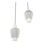 Deux magnifiques pendentifs  suomi  en verre par tapio wirkkala, finlande, annes 1950
