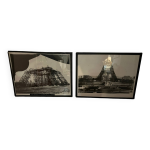 Deux photos de la tour eiffel en construction