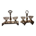 Deux salires doubles cristal de baccarat