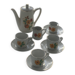 Dinette en porcelaine pour poupes composee d une cafetire, tasses et soucoupes, vintage