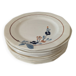 Dix assiettes plates sarreguemines