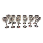 Douze verres  eau de la cristallerie baccarat