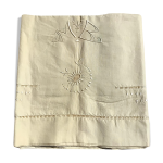 Drap 2 places neuf mb tournesols pastilles mtis beige