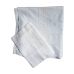 Drap et sa taie ajourés et brodés en coton pour une personne Drap et sa taie ajourés et brodés en coton pour une personne